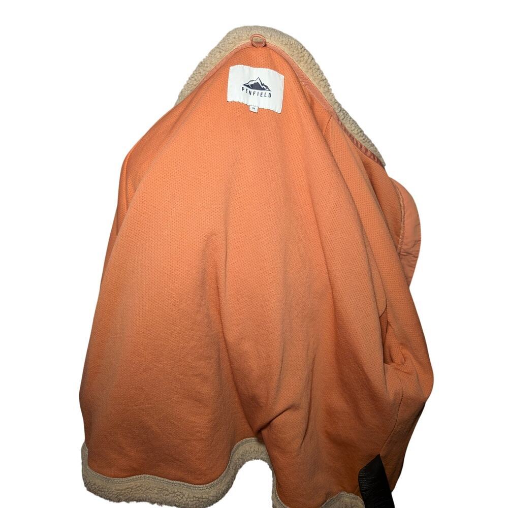 Madewell x Penfield Haight Fleece Jacket Cream Orange Trim Women's Size Medium - Picture 11 of 13